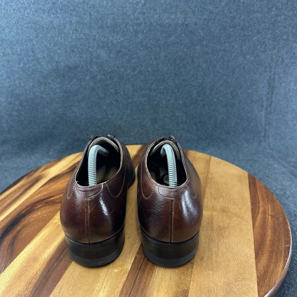 Florsheim 31884 Vtg 70s Men's Brown Leather Blucher Apron Toe Dress Shoe Sz 11D